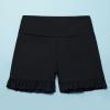 imageDIPUG Girls Athletic Shorts Ruffle High Waisted Dance Gymnastics Yoga Shorts for KidsAge 413YBlack