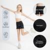 imageDIPUG Girls Athletic Shorts Ruffle High Waisted Dance Gymnastics Yoga Shorts for KidsAge 413YBlack