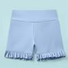 imageDIPUG Girls Athletic Shorts Ruffle High Waisted Dance Gymnastics Yoga Shorts for KidsAge 413YBlue