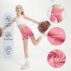 imageDIPUG Girls Athletic Shorts Ruffle High Waisted Dance Gymnastics Yoga Shorts for KidsAge 413YCoral Red