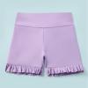 imageDIPUG Girls Athletic Shorts Ruffle High Waisted Dance Gymnastics Yoga Shorts for KidsAge 413YPurple