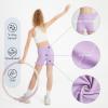 imageDIPUG Girls Athletic Shorts Ruffle High Waisted Dance Gymnastics Yoga Shorts for KidsAge 413YPurple