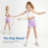 imageDIPUG Girls Athletic Shorts Ruffle High Waisted Dance Gymnastics Yoga Shorts for KidsAge 413YPurple