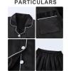 imageDIPUG Girls Pajamas Set Soft Silk Satin 3 Piece PJs Sleepwear for Comfortable NightsBlack