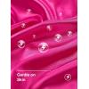 imageDIPUG Girls Pajamas Silk Pajama Set Satin Pjs for Kids Comfortable Nights SleepwearHot Pink