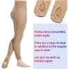 imageDIPUG 123 Pairs Girls Convertible Ballet TightsSoft Transition Dance TightToddlerKidsBpinkblacksuntan3 Pack