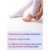 imageDIPUG 123 Pairs Girls Convertible Ballet TightsSoft Transition Dance TightToddlerKidsWhite  1 Pack