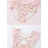 imageDIPUG Ballet Leotards for Girls Ballet Leotard with Skirt Toddler Dance Leotards Flutter Sleeve and CrissCross BackBallet Pinkprints