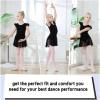 imageDIPUG Ballet Leotards for Girls Ballet Leotard with Skirt Toddler Dance Leotards Flutter Sleeve and CrissCross BackBlack