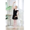 imageDIPUG Ballet Leotards for Girls Ballet Leotard with Skirt Toddler Dance Leotards Flutter Sleeve and CrissCross BackBlacklpurple