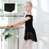imageDIPUG Ballet Leotards for Girls Ballet Leotard with Skirt Toddler Dance Leotards Flutter Sleeve and CrissCross BackBlackpink