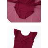 imageDIPUG Ballet Leotards for Girls Ballet Leotard with Skirt Toddler Dance Leotards Flutter Sleeve and CrissCross BackBurgundy