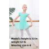 imageDIPUG Ballet Leotards for Girls Ballet Leotard with Skirt Toddler Dance Leotards Flutter Sleeve and CrissCross BackGreen