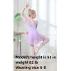 imageDIPUG Ballet Leotards for Girls Ballet Leotard with Skirt Toddler Dance Leotards Flutter Sleeve and CrissCross BackLilac