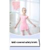 imageDIPUG Ballet Leotards for Girls Ballet Leotard with Skirt Toddler Dance Leotards Flutter Sleeve and CrissCross BackPink Cosmos