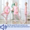 imageDIPUG Ballet Leotards for Girls Ballet Leotard with Skirt Toddler Dance Leotards Flutter Sleeve and CrissCross BackPink Cosmos