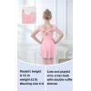 imageDIPUG Ballet Leotards for Girls Ballet Leotard with Skirt Toddler Dance Leotards Flutter Sleeve and CrissCross BackPink Cosmos