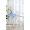 imageDIPUG Ballet Leotards for Girls Ballet Leotard with Skirt Toddler Dance Leotards Flutter Sleeve and CrissCross BackPinkblue
