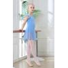imageDIPUG Ballet Leotards for Girls Ballet Leotard with Skirt Toddler Dance Leotards Flutter Sleeve and CrissCross BackPinkblue