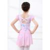 imageDIPUG Ballet Leotards for Girls Ballet Leotard with Skirt Toddler Dance Leotards Flutter Sleeve and CrissCross BackPinkbutterfly