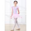 imageDIPUG Ballet Leotards for Girls Ballet Leotard with Skirt Toddler Dance Leotards Flutter Sleeve and CrissCross BackPinkbutterfly