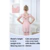 imageDIPUG Ballet Leotards for Girls Ballet Leotard with Skirt Toddler Dance Leotards Flutter Sleeve and CrissCross BackPinkpurple