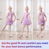 imageDIPUG Ballet Leotards for Girls Ballet Leotard with Skirt Toddler Dance Leotards Flutter Sleeve and CrissCross BackPurplemermaid