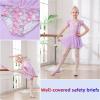 imageDIPUG Ballet Leotards for Girls Ballet Leotard with Skirt Toddler Dance Leotards Flutter Sleeve and CrissCross BackPurplemermaid