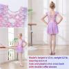 imageDIPUG Ballet Leotards for Girls Ballet Leotard with Skirt Toddler Dance Leotards Flutter Sleeve and CrissCross BackPurplemermaid