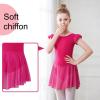 imageDIPUG Ballet Leotards for Girls Ballet Leotard with Skirt Toddler Dance Leotards Flutter Sleeve and CrissCross BackRose