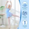 imageDIPUG Ballet Leotards for Girls Toddler Dance Leotard with Removable Skirt ComboBluedouble Sleeve