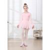 imageDIPUG Ballet Leotards for Girls Toddler Dance Leotard with Removable Skirt ComboPinklong Sleeve