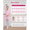 imageDIPUG Ballet Leotards for Girls with Skirt Shiny Toddler Dance Leotard Butterfly Long SleevePink