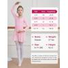 imageDIPUG Ballet Leotards for Girls with Skirt Shiny Toddler Dance Leotard Butterfly Long SleevePink
