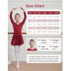 imageDIPUG Ballet Leotards for Girls with Skirt Shiny Toddler Dance Leotard Butterfly Long SleeveRed