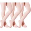 imageDIPUG Ballet Tights for Girls  Thick Soft Footed Dance Tights for Toddlers and KidsBallet Pink  3 Pack