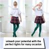 imageDIPUG Ballet Tights for Girls  Thick Soft Footed Dance Tights for Toddlers and KidsGreen 1 Pack