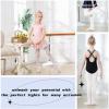 imageDIPUG Ballet Tights for Girls  Thick Soft Footed Dance Tights for Toddlers and KidsWhite  1 Pack
