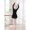 imageDIPUG Girls Ballet Leotards with Removable Skirt Toddler Hollow Back Dance Dress ComboBlacklong Sleeve