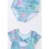 imageDIPUG Girls Ballet Leotards with Removable Skirt Toddler Hollow Back Dance Dress ComboBlue Sky