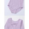 imageDIPUG Girls Ballet Leotards with Removable Skirt Toddler Hollow Back Dance Dress ComboLilaclong Sleeve