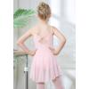 imageDIPUG Girls Ballet Leotards with Removable Skirt Toddler Hollow Back Dance Dress ComboPinkcamisole