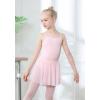 imageDIPUG Girls Ballet Leotards with Removable Skirt Toddler Hollow Back Dance Dress ComboPinkcamisole
