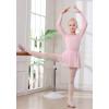 imageDIPUG Girls Ballet Leotards with Removable Skirt Toddler Hollow Back Dance Dress ComboPinklong Sleeve