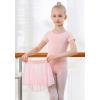 imageDIPUG Girls Ballet Leotards with Removable Skirt Toddler Hollow Back Dance Dress ComboPinkshort Sleeve