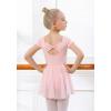 imageDIPUG Girls Ballet Leotards with Removable Skirt Toddler Hollow Back Dance Dress ComboPinkshort Sleeve