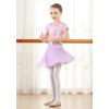 imageDIPUG Girls Ballet Leotards with Removable Skirt Toddler Hollow Back Dance Dress ComboPurple Mermaid 2