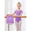 imageDIPUG Girls Ballet Leotards with Removable Skirt Toddler Hollow Back Dance Dress ComboPurpleshort Sleeve