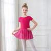 imageDIPUG Girls Ballet Leotards with Removable Skirt Toddler Hollow Back Dance Dress ComboRose