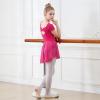 imageDIPUG Girls Ballet Leotards with Removable Skirt Toddler Hollow Back Dance Dress ComboRose